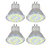 Naroote MR11 LED Light Bulb Energy Saving 500LM Spot Light Bulb for Living Room, 4PCS 15LED 5W 1.4x1.4 in (Cool White)