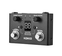 Naroote Multifunctional Drum Looper Effect Pedal Portable Compact Tuner BT Page-Turner Phrase Loop Recorder for Live Performance Drummer Iron