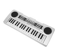 Naroote Music Keyboard, Keyboard I Am Rocky Children Electronic 8 37 Key Digital for a Birthday Christmas Beginner Adults (Silver)