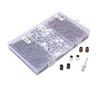 Naroote Nail Art Sanding Bands 210pcs Set for Dead Skin Removal and Polishing - Sanding Caps for Home Foot Care
