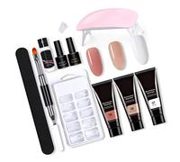 Naroote Nail Extension Gel Kit Professional Beautiful Gel Nail Polish Set with Light for Home DIY Manicure 11pcs