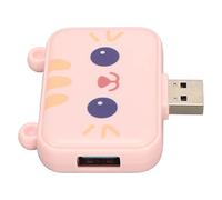 Naroote Naroote 3 in 1 USB Dock Station Multi Port USB Hub with Fast Charging for Mouse Keyboard Laptop PC, Durable Plastic Shell (Pink) (Pink)