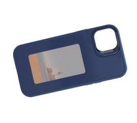 Naroote NFC Screen Projection Phone Case, Aluminum Alloy Lens Frame Responsive Cell Phone Ink Case for 15Plus (Blue)