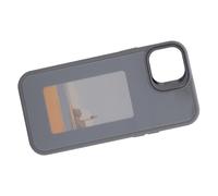 Naroote NFC Screen Projection Phone Case, Aluminum Alloy Lens Frame Responsive Cell Phone Ink Case for 15Plus (Grey)