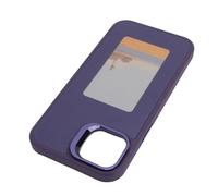 Naroote NFC Screen Projection Phone Case, Aluminum Alloy Lens Frame Responsive Cell Phone Ink Case for 15Plus (Dark Purple)