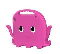 Naroote Octopus EVA Protective Case for Fire HD7, Washable Shockproof Anti Fall Cover, Portable Handle Case with Inner Frame & Screen Protector, Ideal for Kids Travel Green (Peach Red)