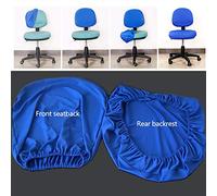 Naroote Office Chair Cover, Desk Chair Cover Computer Chair Cover 2 Pcs Universal with Stretchable Design for Chair and More Comfortable Feeling (Blue)