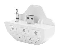 Naroote One Gamepad Headset Adapter Controller Sound Enhancer for Chatting, Convenient and Practical, Fit for Most Stereo Gaming Headsets and Gamers (White)