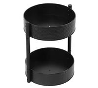 Naroote Organization for Cabinet, Seasoning Organizer Double Layer Multi Functional 360 Degree with Turntable Base Rack Organizer for Cabinet for Cosmetics and Seasoning Jars