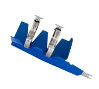Naroote Paint Shaker Universal Fit Dual Fixing Straps Stable Spray Can Mixer Tool for Long Work Sessions 2-3 Inch Spray Cans Stainless Steel Blue (Blue with Gloves)