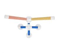 Naroote Parrots Shower Standing Pole with Frosted Coating for Firm Grip and Claw Grinding, Lightweight Bird Perch Toy for Feather Maintenance