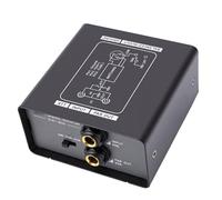Naroote Passive Hum Eliminator Box Ground Noise Isolator Hum Killer with Balanced XLR TRS Input Output 3 Gain Levels for Condenser Mic Mixer Guitar Recording Studio Car