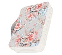 Naroote Pencil Case 200 Slots Rose Printed Zipper Stationery Storage for Art Students 20.5x28x7cm Cloth Case (Khaki Rose)