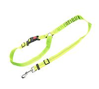 Naroote Pet Adjustable Headrest Seat Belt for Dogs, Nylon Reflective Safety Strap, Prevents Accidents in Cars, Ideal for Small to Large Breeds (Fluorescent Green)