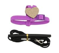 Naroote Pet Bird Harness Leash, Ergonomic Easy To Wear Harness Leash Adjustable Bite Resistant with Cute Heart for (S)