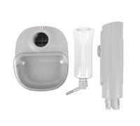 Naroote Pet Bowl Bottle Standing Dispenser, Adjustable Height Liftable Water Food Feeder for Cats Dogs, Wall Mounted Design Prevents Wet Chin, Suitable for Multiple Pets to Eat (Gray)