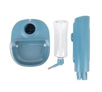Naroote Pet Bowl Bottle Standing Dispenser, Adjustable Height Liftable Water Food Feeder for Cats Dogs, Wall Mounted Design Prevents Wet Chin, Suitable for Multiple Pets to Eat (Blue)