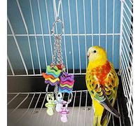 Naroote Pet Chewing Toy, Colorful Non- Plastic Swing Ring, Ideal for Small and Medium Birds, Easy to Hang, 1 Piece