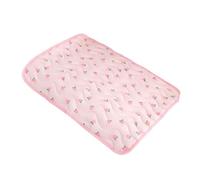 Naroote Pet Cooling Mat, Cotton Filling Easy Cleaning Ice Silk Fabric Pet Bed Blanket Breathable for Cat Dog for Outdoor Travel (M)