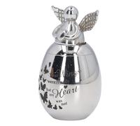 Naroote Pet Cremation Urn for Loving Memorial High Strength Stainless Steel Keepsake for Mantel Bookshelf 30x40mm (#1)
