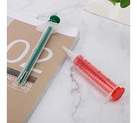 Naroote Pet Feeding Medicine Applicator Dual Use Control Dose for Dog Cat Wet Dry Feeding for Cats and Dogs Plastic Red Green Needles ()