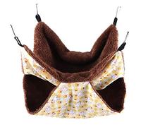 Naroote Pet Hammock Double Layer Warm Hanging Bed for Small Pets, Novel Yellow Rabbit Design, for Squirrel, Practical and Hammock, Soft Polyester Material (Large Size)