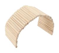 Naroote Pet Hideout Bridge for Small Pets, Safe Natural Birch, Bendable Climbing Tunnel for Rabbits and Guinea Pigs, 1 Unit (15 * 40CM)