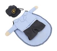 Naroote Pet Mail Carrier Costume for Small Dogs and Cats Cute Funny Suit with Cap for Christmas Halloween Party Polyester 2-Piece (M)
