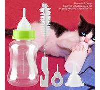 Naroote Pet Milk Bottle 4pcs/ Set Silicone Transparent Durable Feeder for Dog Cat 60ml, Non-Toxic Safe Scale Control for Dog Cat, Pet Grooming Supplies