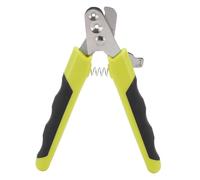 Naroote Pet Nail Clippers, Stainless Steel Blades Clippers, Ergonomic Non Slip Handle with Round Holes for Easy Cutting, Ideal for Cats, Dogs, Kittens, Rabbits, Hamsters & Birds (Green Black)