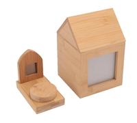Naroote Pet Photo Cremation Urn, Wearable Pet Ashes Box Attractive Beautiful Prevent Deformation House Shape Easy Assembly for Dog for Cat (Small Combination)