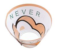 Naroote Pet Recovery Collar, PVC Adjustable Pet Cone Reusable for After Surgery for Cat Dog (White Letters L(recommended Weight 7-13kg))