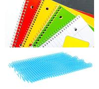 Naroote Plastic Binding Ring Durable Spring Spiral Rings for A4 Paper, 20pcs 30 Hole Loose Leaf for Crafts Office Supplies (13mm*30 Holes Blue 20 Strips)