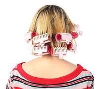 Naroote Plastic Heat Resisting Hair Curler Roller Efficient Curling Rods for Hair Styling Tools for Women, 8 Self Adhesive Roll & Grab Clamp/Holder Set, Eco-Friendly Material (curling iron)