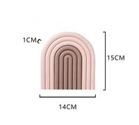 Naroote Plate Mat, Table Place Mats Wearable Thickened Prevent Slip Heat Insulating with Concave Convex Texture Placement For Dining Table For Dining Room, Kitchen, Restaurant, (Gradient Pink)