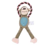 Naroote Plush Dog Toy, Soft Squeaky Monkey Pet Toy with Built in Squeaker and Washable Material, for Small Medium Dogs and Travel (Monkey)