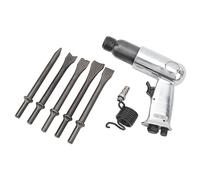 Naroote Pneumatic Compressed Air Hammer Set, Long-Lasting, Non-Slip Handle, Air Chisel Drill, Concaver, Flat Swallow Tail Drill, Multifunctional for The Auto Repair (#2)