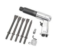 Naroote Pneumatic Compressed Air Hammer Set, Long-Lasting, Non-Slip Handle, Air Chisel Drill, Concaver, Flat Swallow Tail Drill, Multifunctional for The Auto Repair (#3)