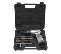 Naroote Pneumatic Compressed Air Hammer Set, Long-Lasting, Non-Slip Handle, Air Chisel Drill, Concaver, Flat Swallow Tail Drill, Multifunctional for The Auto Repair (#1)
