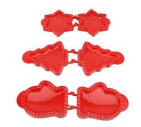 Naroote Pocket Pie Snowflake Mitt Xmas Tree Shape Press Dough Presser Maker Set for Xmas Party Baking, Easy-to-Use ABS Hand Pie Press for Family Meals