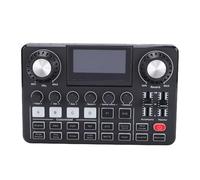 Naroote Podcast Equipment Bundle, Compact Sound Mixer with Foldable LED Screen & 3.5mm Condenser Microphone, Universal Sound Interface, for Pc Recording, Gaming, Live Streaming