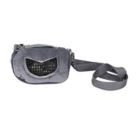 Naroote Portable Breathable Gray Flannelette Hamster Carrier Bag for Small Pets Outgoing Guinea Pig Squirrel Chinchilla for Travel and Outdoor Activities (S)