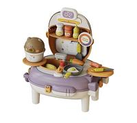 Naroote Portable Pretend Backpack Playset Endless Creativity Toy for Children, Plastic Material (Type 1)