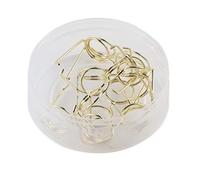Naroote Precious Rose Gold Eyeglass Shape Paper Clip Set for Office Work and DIY Handicrafts, 10pcs Lovely Metal Clips