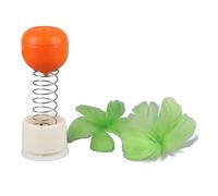 Naroote Premium Plastic Cat Food Dispensing Teaser Toy Creative Cat Spring Treat Puzzle Toy for Enriching Your Pet's Playtime (Orange)