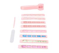 Naroote Press on Nail Kit for Girls, 8 Self Adhesive Nail Stickers, Smooth Rounded Edges Art for DIY Decoration Kids Manicure