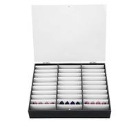 Naroote Press On Nail Packaging, 24 x 19 x 4. 5cm nail display Press On Nail Storage Box Nail Art Display Case with 44 Storage Blocks for Nail Decoration Organization