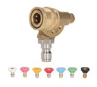 Naroote Pressure Washer Nozzle Set, 7PCS 4500 PSI 2.5GPM with 1/4in Quick Interface, Plastic & Metal, Blue, Red, White, Black, Orange