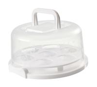 Naroote Prtble Cheesecake Container Multifunctional 7 Slot PP Round Cake Carrier Keeper with Transparent Lid for Picnic Camping Shopping PP 10.2 X 5.3in