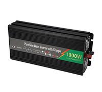 Naroote Pure Sine Wave Inverter, Power Converter Inverter Good Protection Aluminum Cover UK Plug with Charger for Electronic Products (24V to 220V-240V)